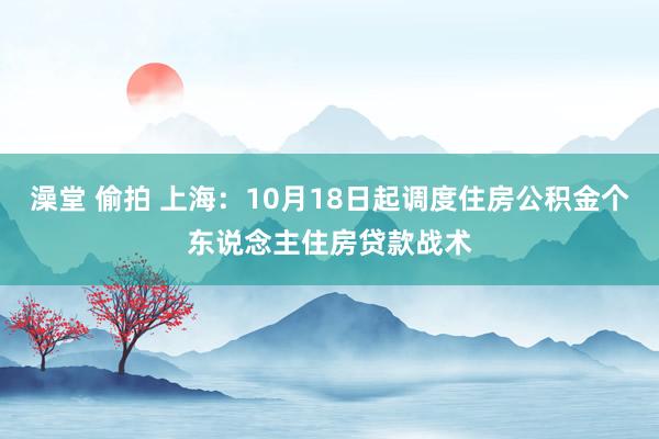 澡堂 偷拍 上海：10月18日起调度住房公积金个东说念主住房贷款战术