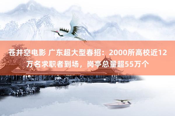 苍井空电影 广东超大型春招：2000所高校近12万名求职者到场，岗亭总量超55万个